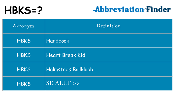 Vad står hbks för