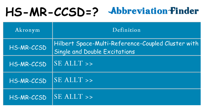 Vad står hs-mr-ccsd för