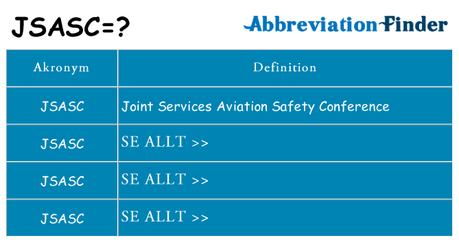 Vad står jsasc för