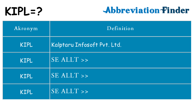 Vad står kipl för