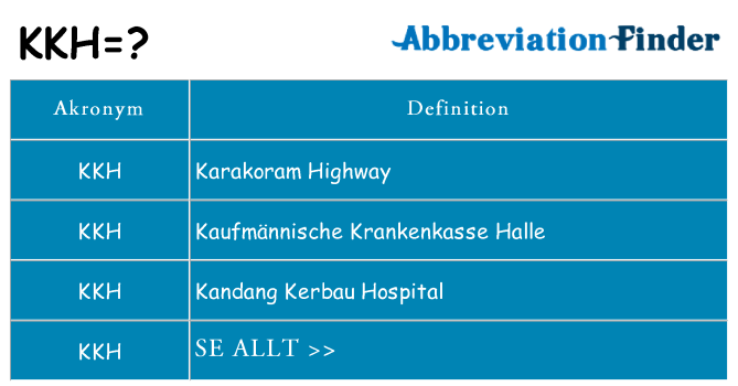 Vad står kkh för
