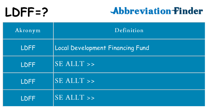 Vad står ldff för