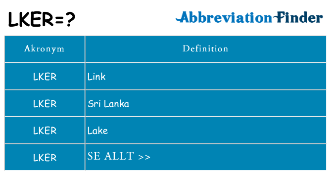 Vad står lker för