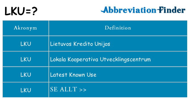 Vad står lku för
