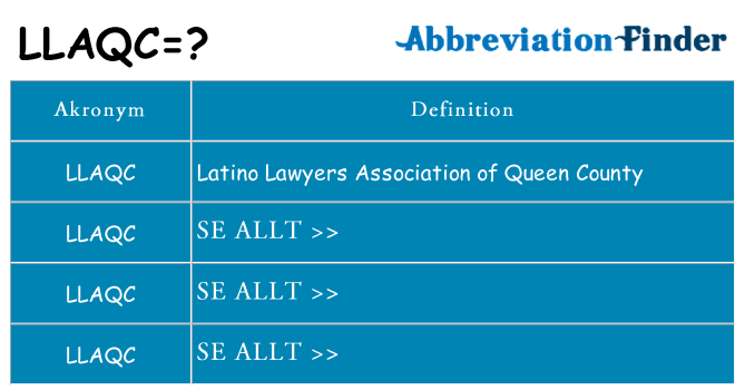 Vad står llaqc för