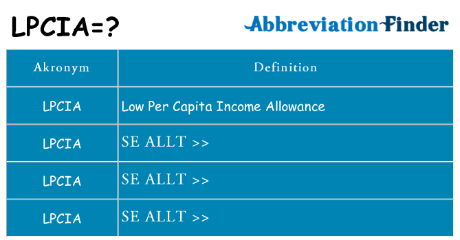Vad står lpcia för