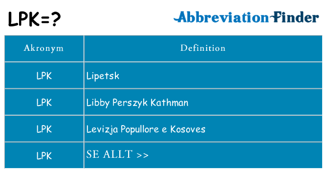 vad är lpk vad är lpk