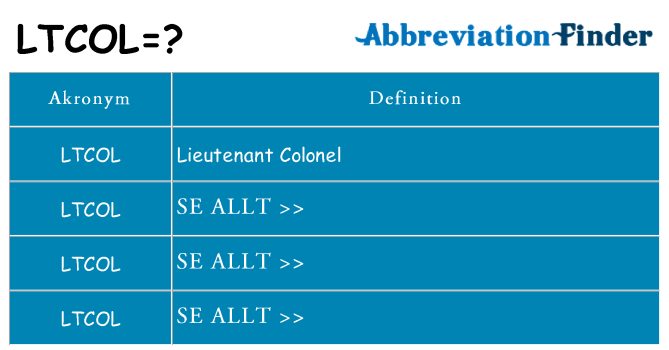 Vad står ltcol för