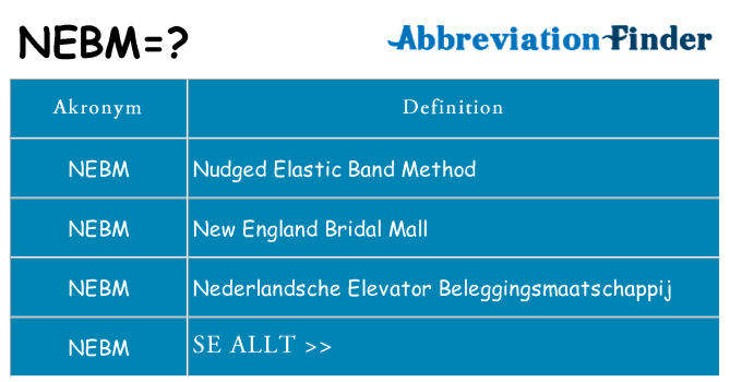 Vad står nebm för