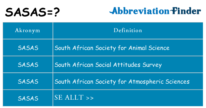 Vad står sasas för