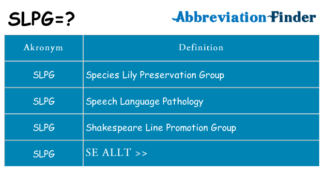 Vad står slpg för
