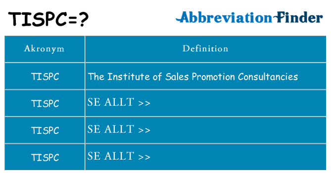 Vad står tispc för