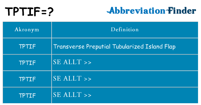 Vad står tptif för