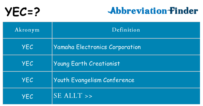 Vad står yec för
