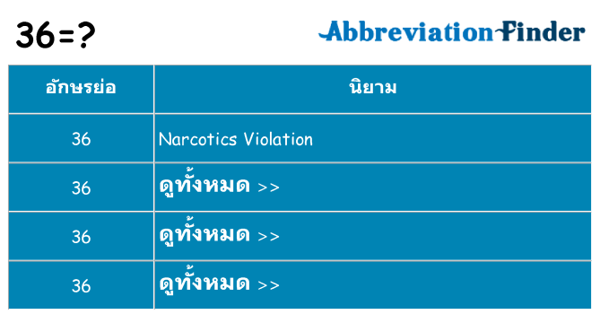 อะไรไม่ 36 ถึง