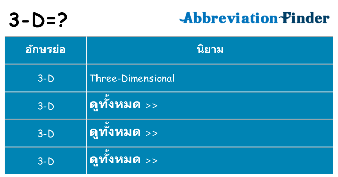 อะไรไม่ 3-d ถึง