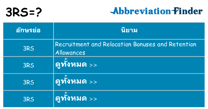 อะไรไม่ 3rs ถึง