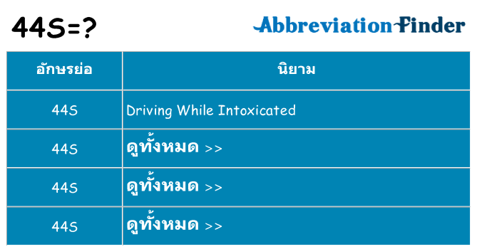 อะไรไม่ 44s ถึง