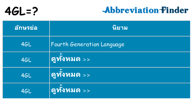 อะไรไม่ 4gl ถึง