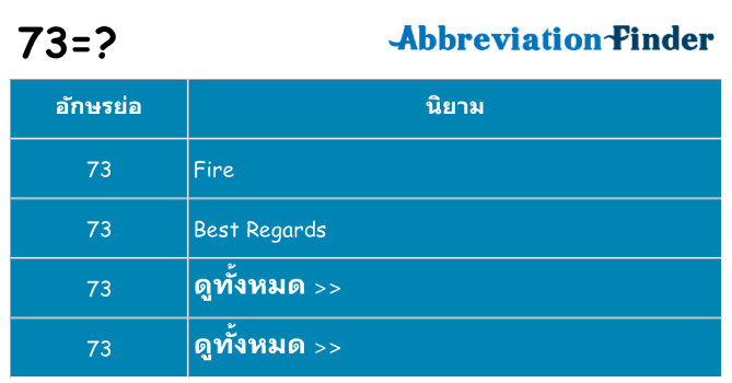 อะไรไม่ 73 ถึง