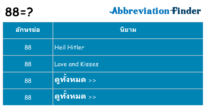 อะไรไม่ 88 ถึง