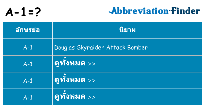 อะไรไม่ a-1 ถึง