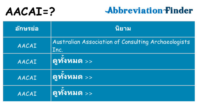 อะไรไม่ aacai ถึง