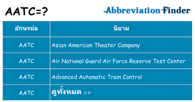 อะไรไม่ aatc ถึง