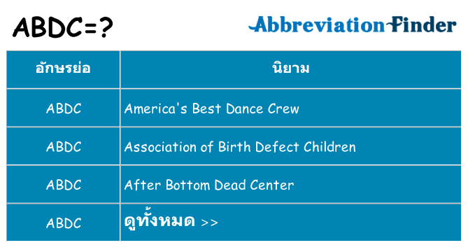 อะไรไม่ abdc ถึง