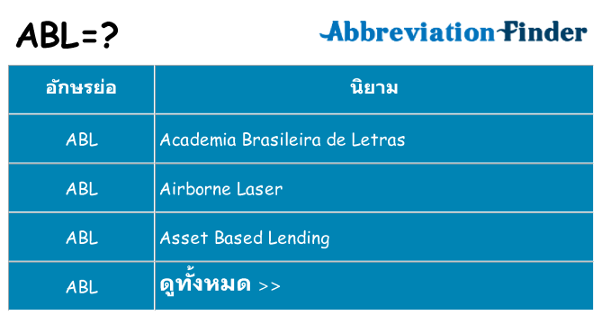 อะไรไม่ abl ถึง