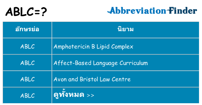 อะไรไม่ ablc ถึง