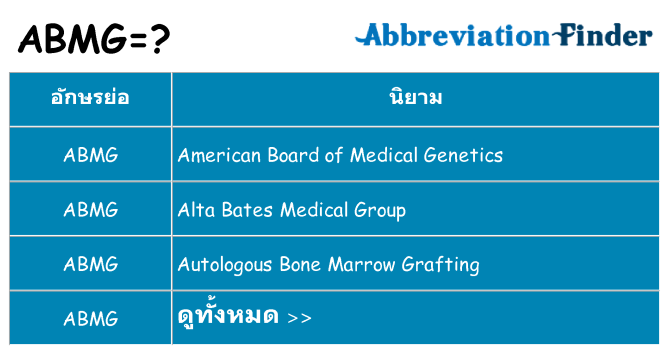 อะไรไม่ abmg ถึง