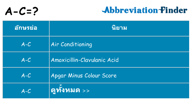 อะไรไม่ a-c ถึง