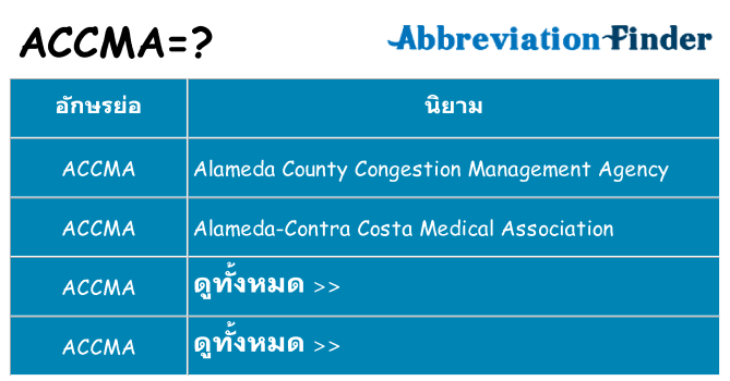อะไรไม่ accma ถึง