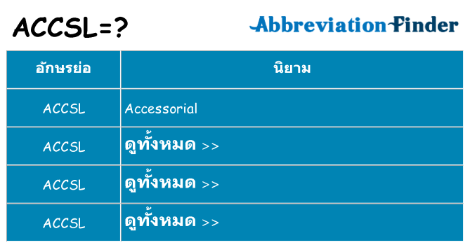 อะไรไม่ accsl ถึง