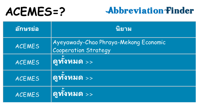 อะไรไม่ acemes ถึง
