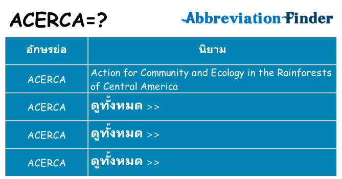 อะไรไม่ acerca ถึง