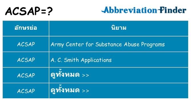 อะไรไม่ acsap ถึง