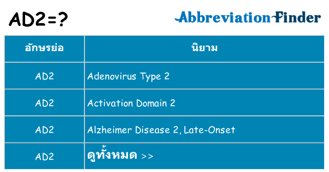 อะไรไม่ ad2 ถึง