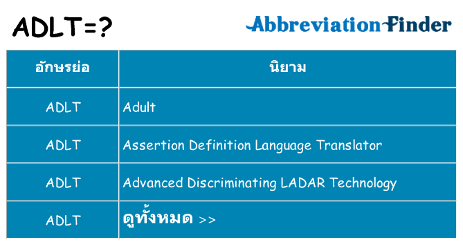 อะไรไม่ adlt ถึง