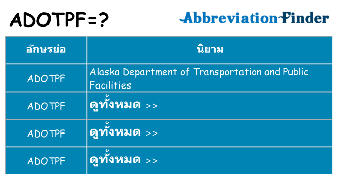 อะไรไม่ adotpf ถึง