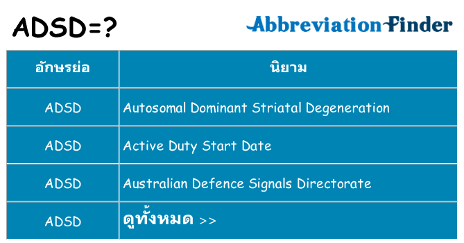 อะไรไม่ adsd ถึง