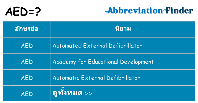อะไรไม่ aed ถึง