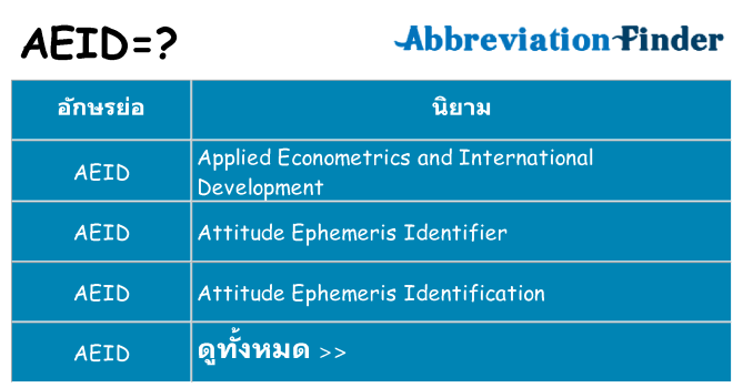 อะไรไม่ aeid ถึง
