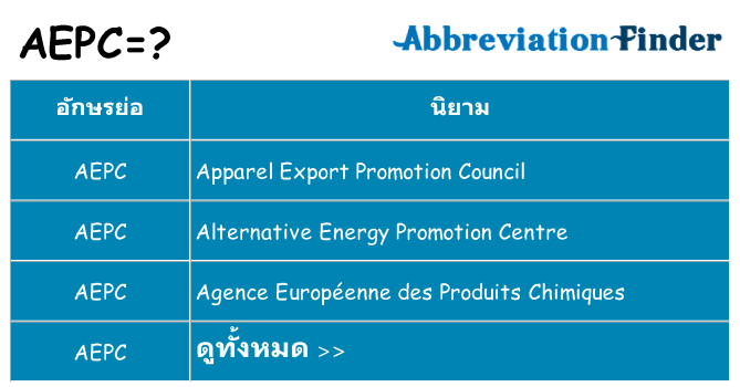 อะไรไม่ aepc ถึง