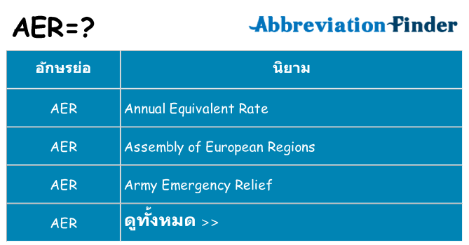 อะไรไม่ aer ถึง
