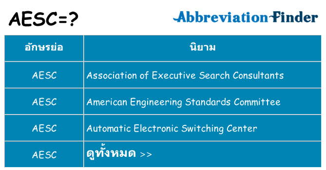 อะไรไม่ aesc ถึง