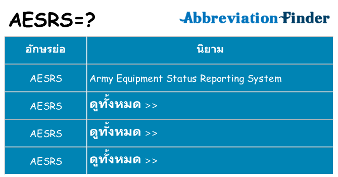 อะไรไม่ aesrs ถึง