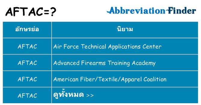 อะไรไม่ aftac ถึง
