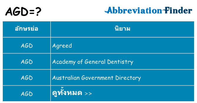 อะไรไม่ agd ถึง